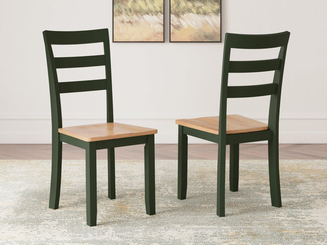 Gesthaven Natural/Green Dining Chair - Ella Furniture
