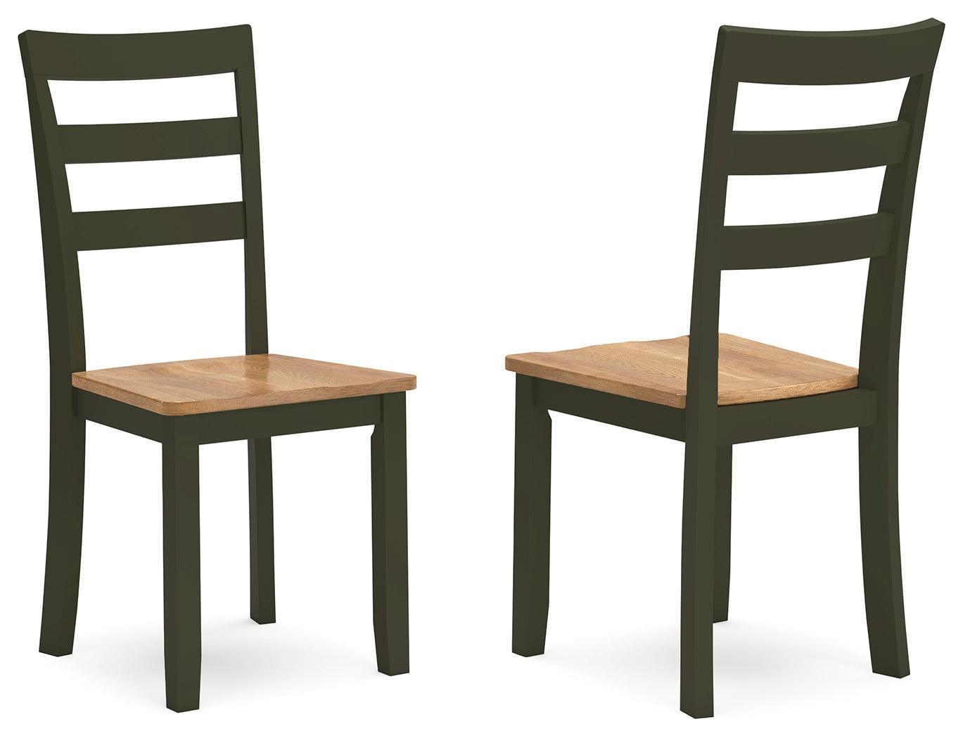 Gesthaven Natural/Green Dining Chair - Ella Furniture