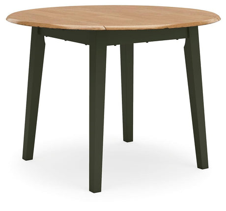 Gesthaven Natural/Green Dining Drop Leaf Table - Ella Furniture