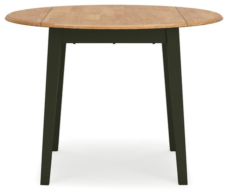 Gesthaven Natural/Green Dining Drop Leaf Table - Ella Furniture