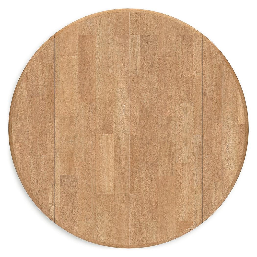 Gesthaven Natural/Green Dining Drop Leaf Table - Ella Furniture