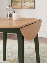Gesthaven Natural/Green Dining Drop Leaf Table - Ella Furniture