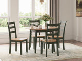 Gesthaven Natural/Green Dining Drop Leaf Table - Ella Furniture