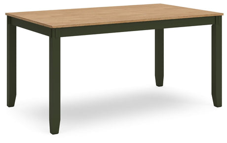Gesthaven Natural/Green Dining Table with 4 Chairs and Bench (Set of 6) - Ella Furniture