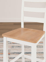 Gesthaven Natural/White Counter Height Barstool - Ella Furniture