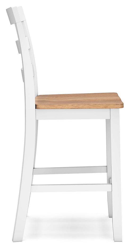 Gesthaven Natural/White Counter Height Barstool - Ella Furniture