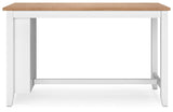 Gesthaven Natural/White Counter Height Dining Table - Ella Furniture