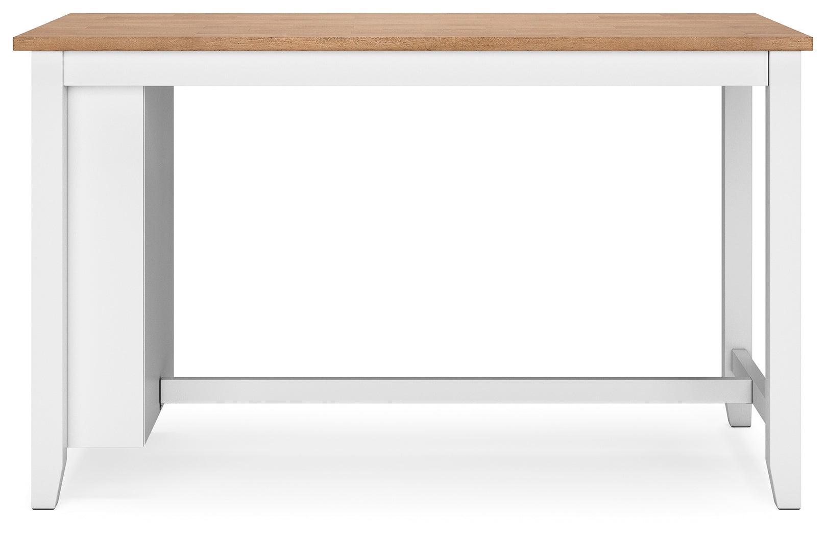 Gesthaven Natural/White Counter Height Dining Table - Ella Furniture