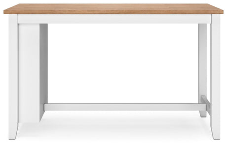 Gesthaven Natural/White Counter Height Dining Table - Ella Furniture