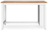 Gesthaven Natural/White Counter Height Dining Table - Ella Furniture