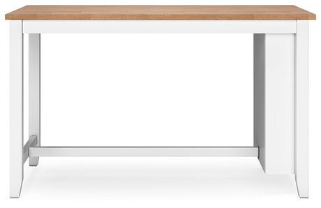 Gesthaven Natural/White Counter Height Dining Table - Ella Furniture