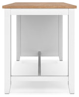 Gesthaven Natural/White Counter Height Dining Table - Ella Furniture