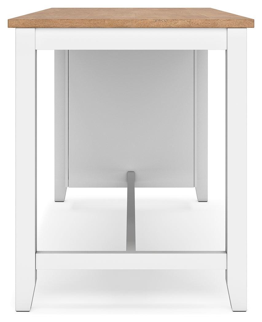 Gesthaven Natural/White Counter Height Dining Table - Ella Furniture