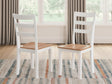 Gesthaven Natural/White Dining Chair - Ella Furniture