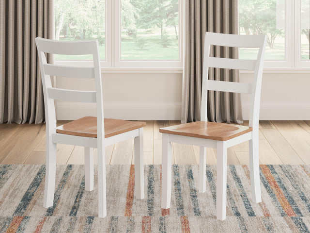 Gesthaven Natural/White Dining Chair - Ella Furniture
