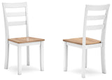 Gesthaven Natural/White Dining Chair - Ella Furniture