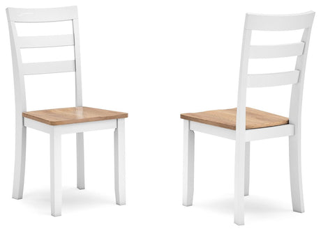Gesthaven Natural/White Dining Chair - Ella Furniture