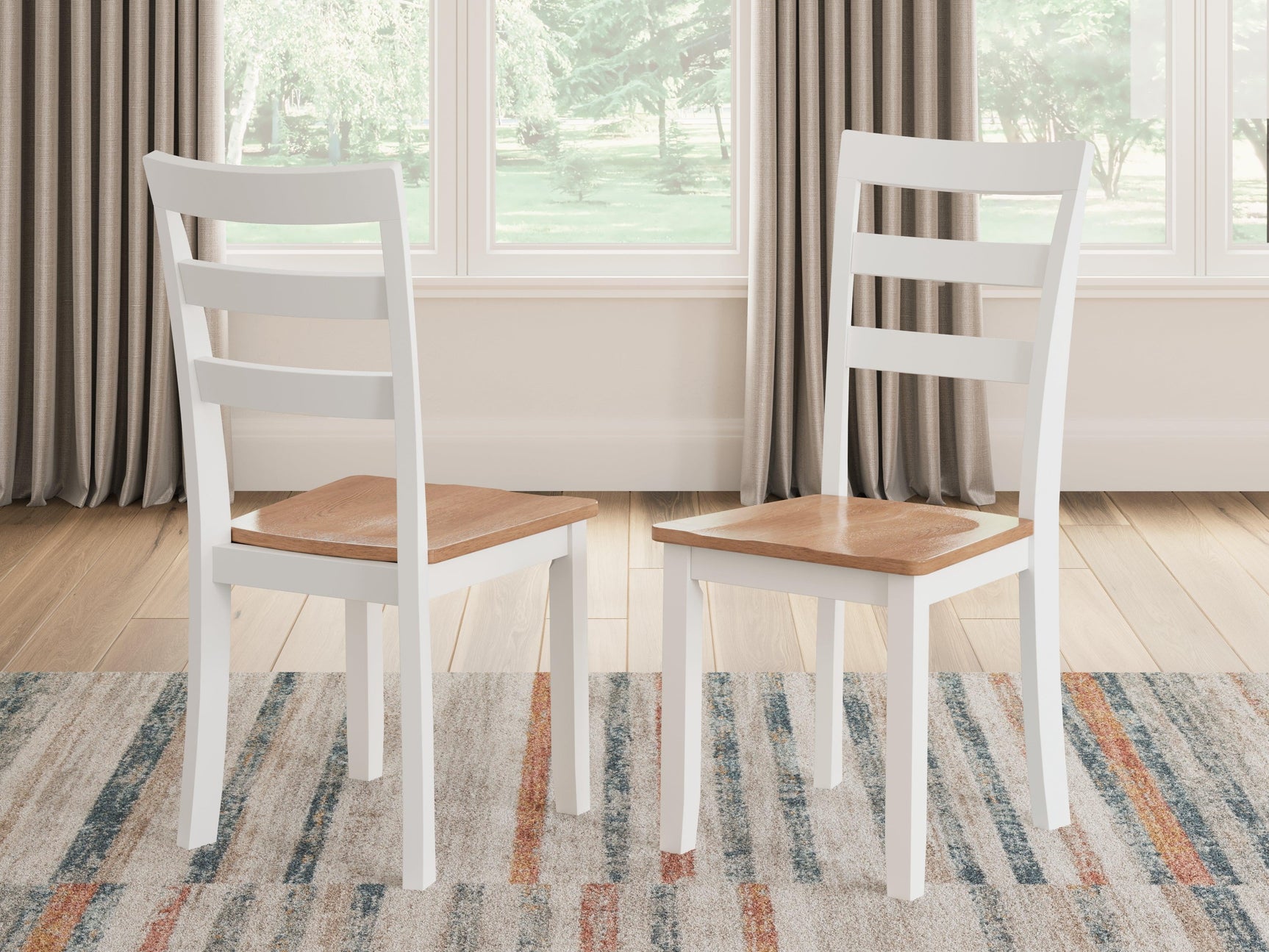 Gesthaven Natural/White Dining Chair - Ella Furniture