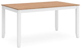 Gesthaven Natural/White Dining Table with 4 Chairs and Bench (Set of 6) - Ella Furniture