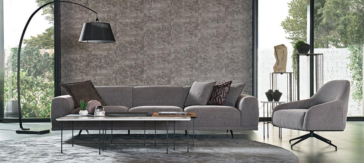 Giorno Blue Swivel Armchair - Ella Furniture
