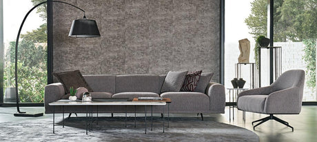 Giorno Blue Swivel Armchair - Ella Furniture