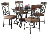 Glambrey Brown Circle Dining Room Set - Ella Furniture