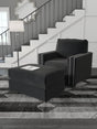 Gleston Onyx Chair And Ottoman - Ella Furniture