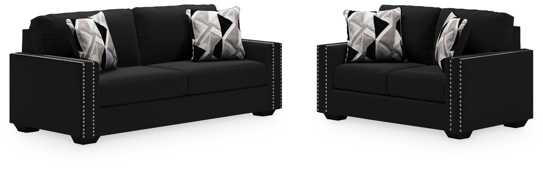 Gleston Onyx Sofa And Loveseat - Ella Furniture