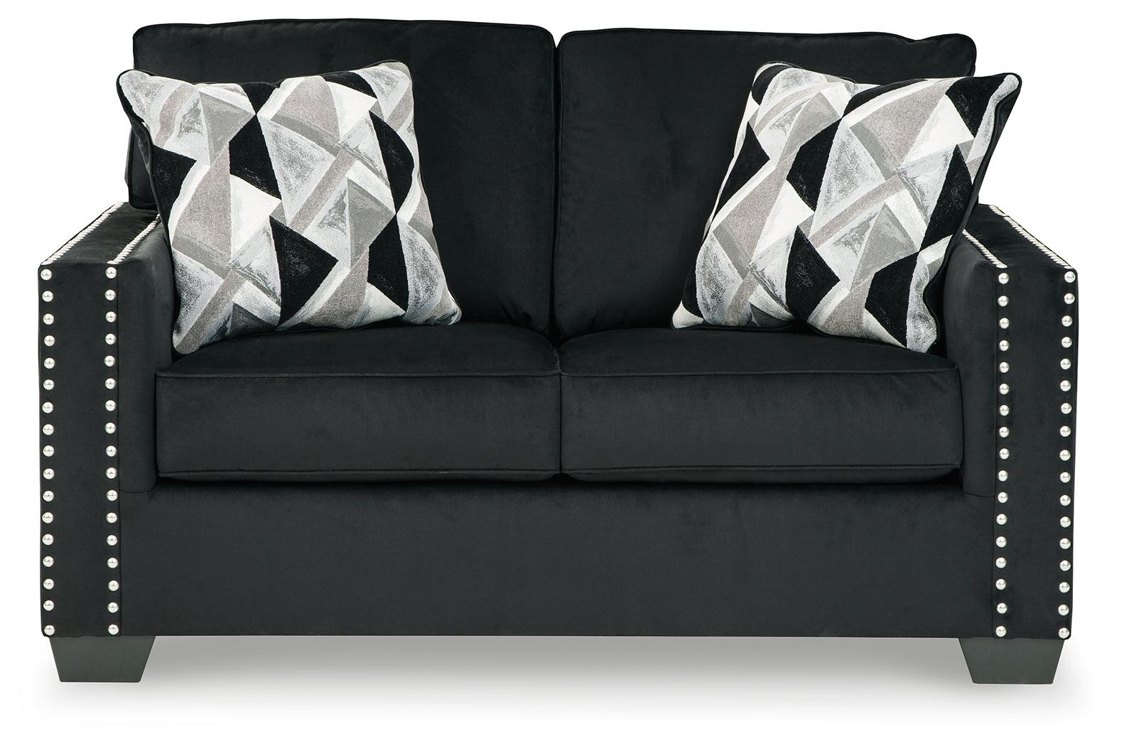 Gleston Onyx Sofa, Loveseat, Chair And Ottoman - Ella Furniture