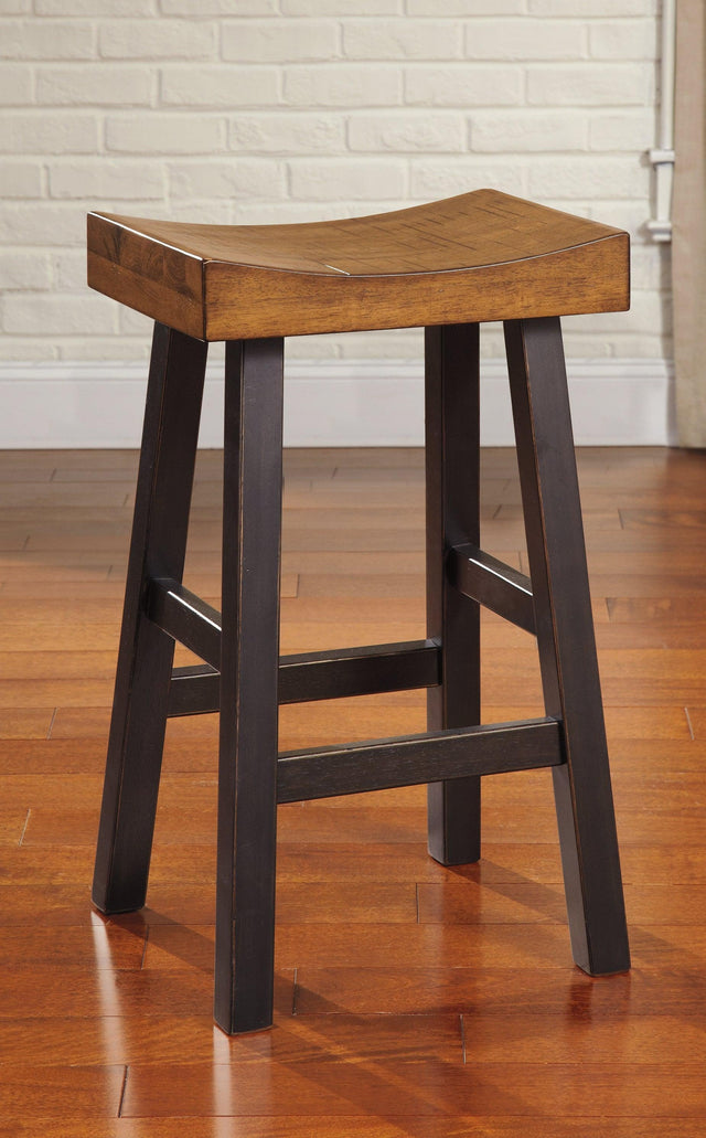 Glosco Medium Brown/dark Brown 2-Piece Bar Stool PKG000050 - D548-030 | D548-030 - Ella Furniture