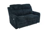 Grace Black Corduroy Reclining Sofa with Drop-Down Table, Loveseat, and Glider Recliner Set view 8