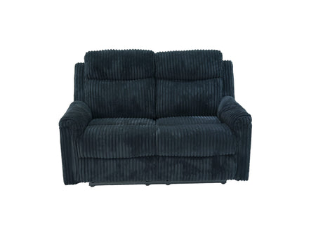 Grace Black Corduroy Reclining Sofa with Drop-Down Table, Loveseat, and Glider Recliner Set view 14