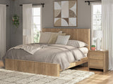 Gramburg Warm Natural Brown King Panel Bed from Ella Furniture