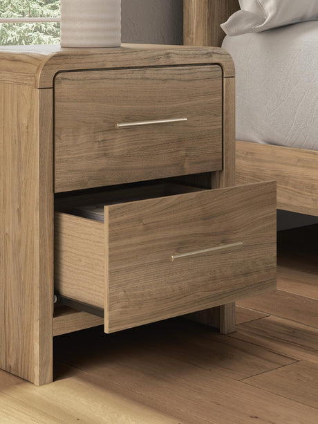 Gramburg Warm Natural Brown Nightstand detail view
