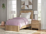 Gramburg Warm Natural Brown Twin Panel Bed from Ella Furniture