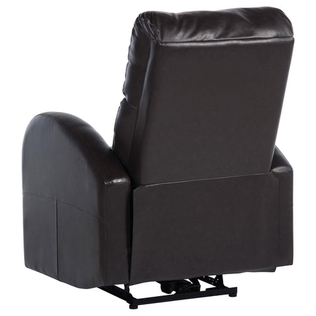Grant Upholstered Power Recliner Chair Brown 601500P - Ella Furniture