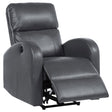 Grant Upholstered Power Recliner Chair Grey 601499P - Ella Furniture