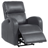 Grant Upholstered Power Recliner Chair Grey 601499P - Ella Furniture