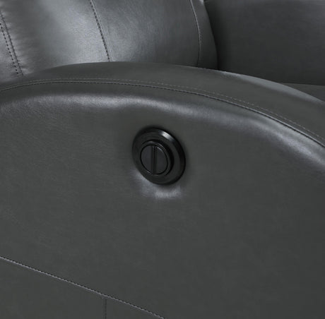 Grant Upholstered Power Recliner Chair Grey 601499P - Ella Furniture
