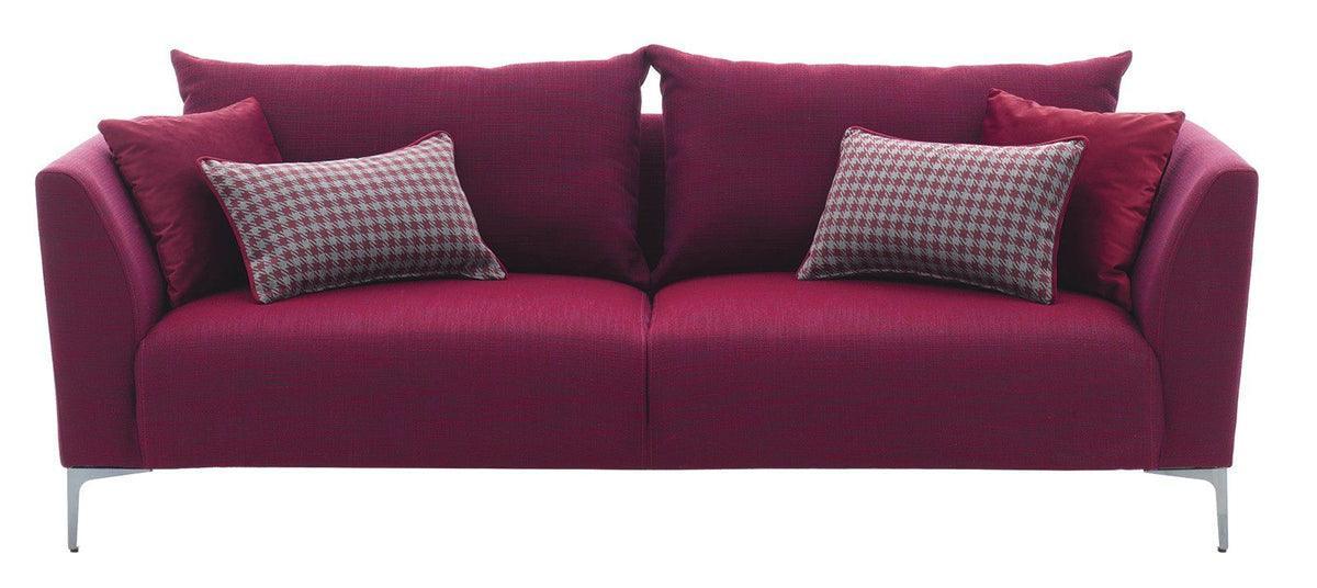 Gravity Exen Burgundy 3-Seater Sofa - Ella Furniture