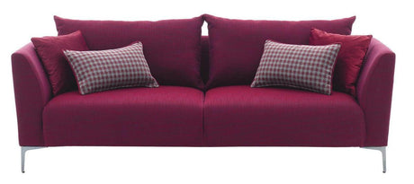 Gravity Exen Burgundy 3-Seater Sofa - Ella Furniture