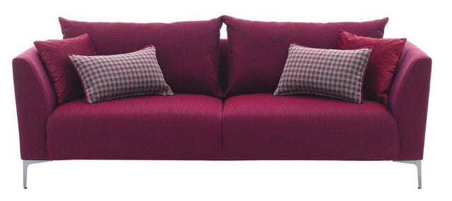 Gravity Exen Burgundy 3-Seater Sofa - Ella Furniture
