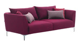 Gravity Exen Burgundy 3-Seater Sofa - Ella Furniture
