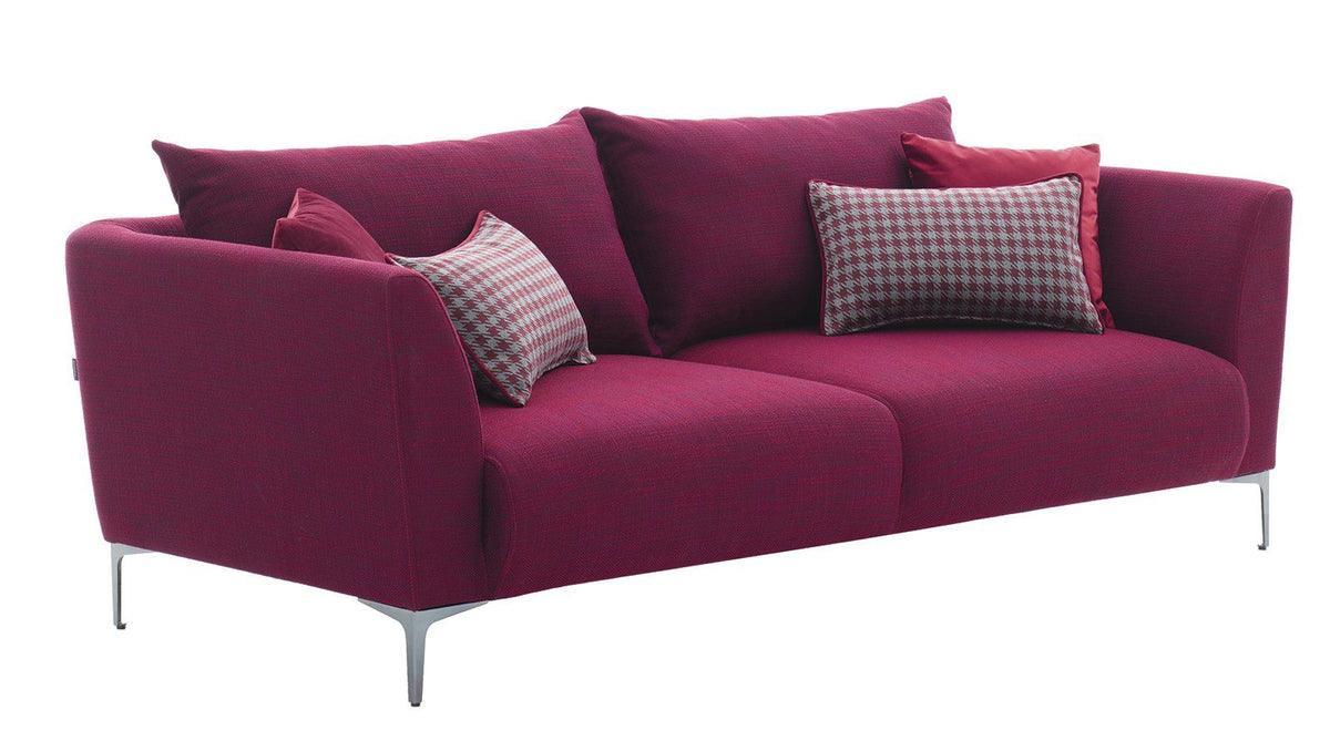 Gravity Exen Burgundy 3-Seater Sofa - Ella Furniture
