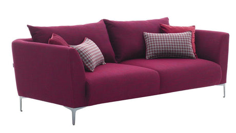 Gravity Exen Burgundy 3-Seater Sofa - Ella Furniture