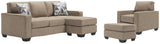 Greaves Driftwood Sofa Chaise, Chair, And Ottoman - Ella Furniture