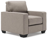 Greaves Stone Chair And Ottoman - Ella Furniture