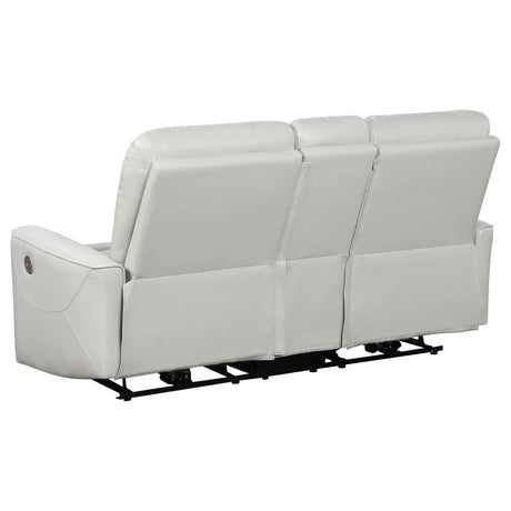Greenfield 2-piece Power Reclining Sofa Set Ivory 610261P-S2 - Ella Furniture