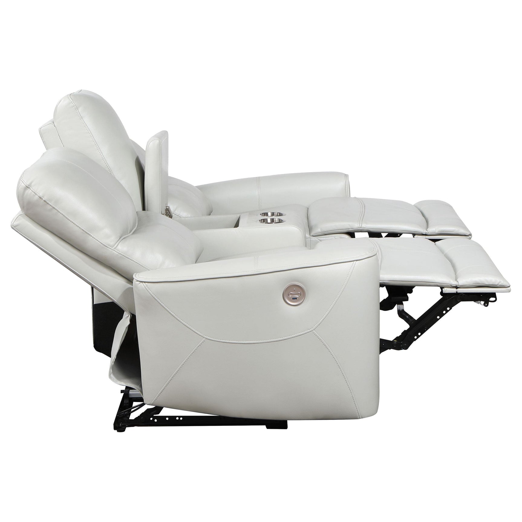 Greenfield 2-piece Power Reclining Sofa Set Ivory 610261P-S2 - Ella Furniture