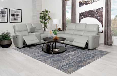 Greenfield 2-piece Power Reclining Sofa Set Ivory 610261P-S2 - Ella Furniture